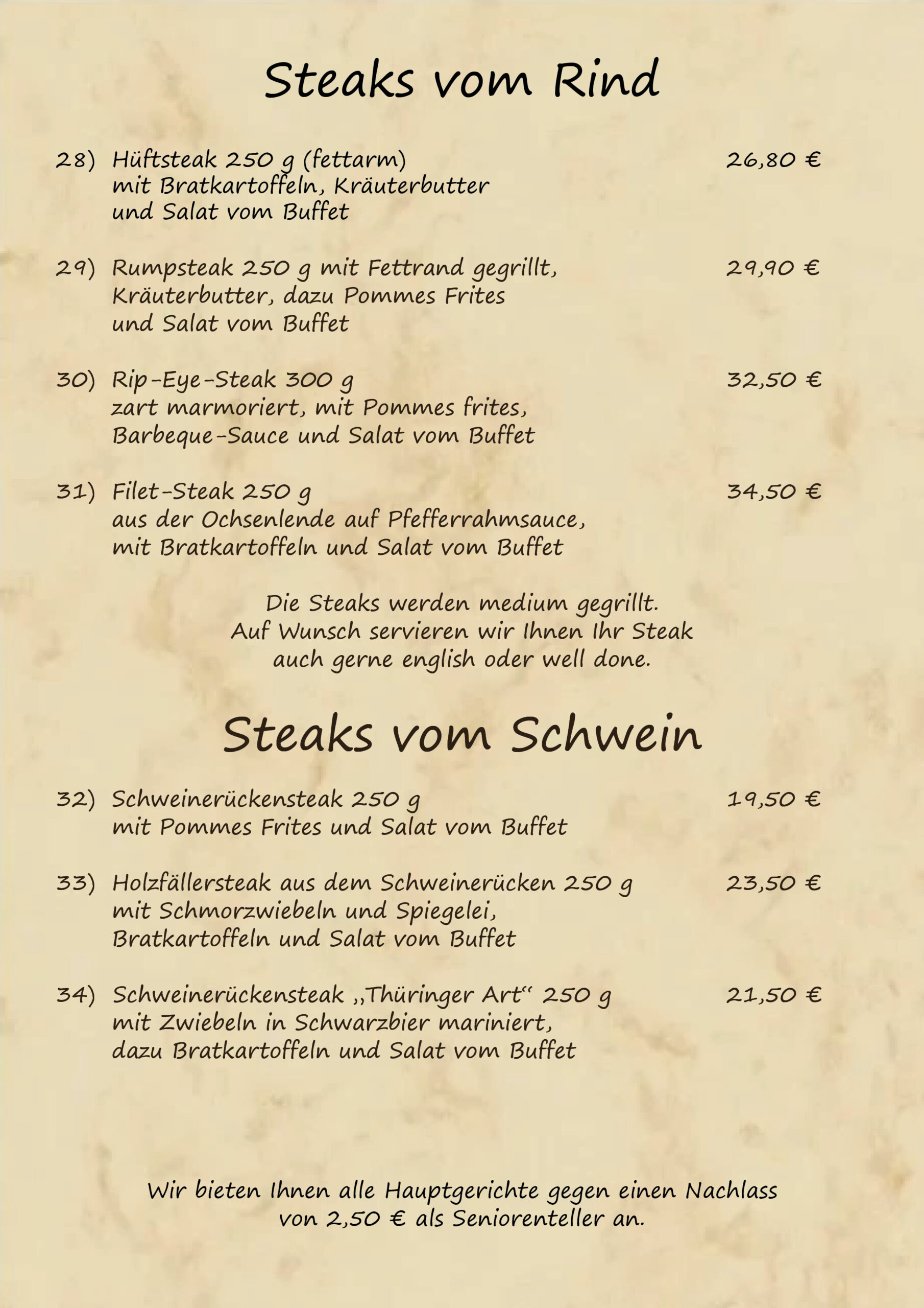 Speisekarte Restaurant5